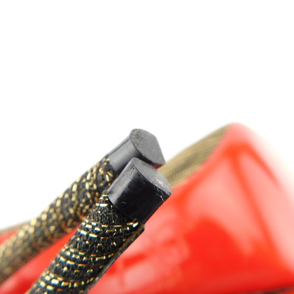 CHRISTIAN LOUBOUTIN Black & Gold Shimmer Pumps 39 - Picture 10 of 10